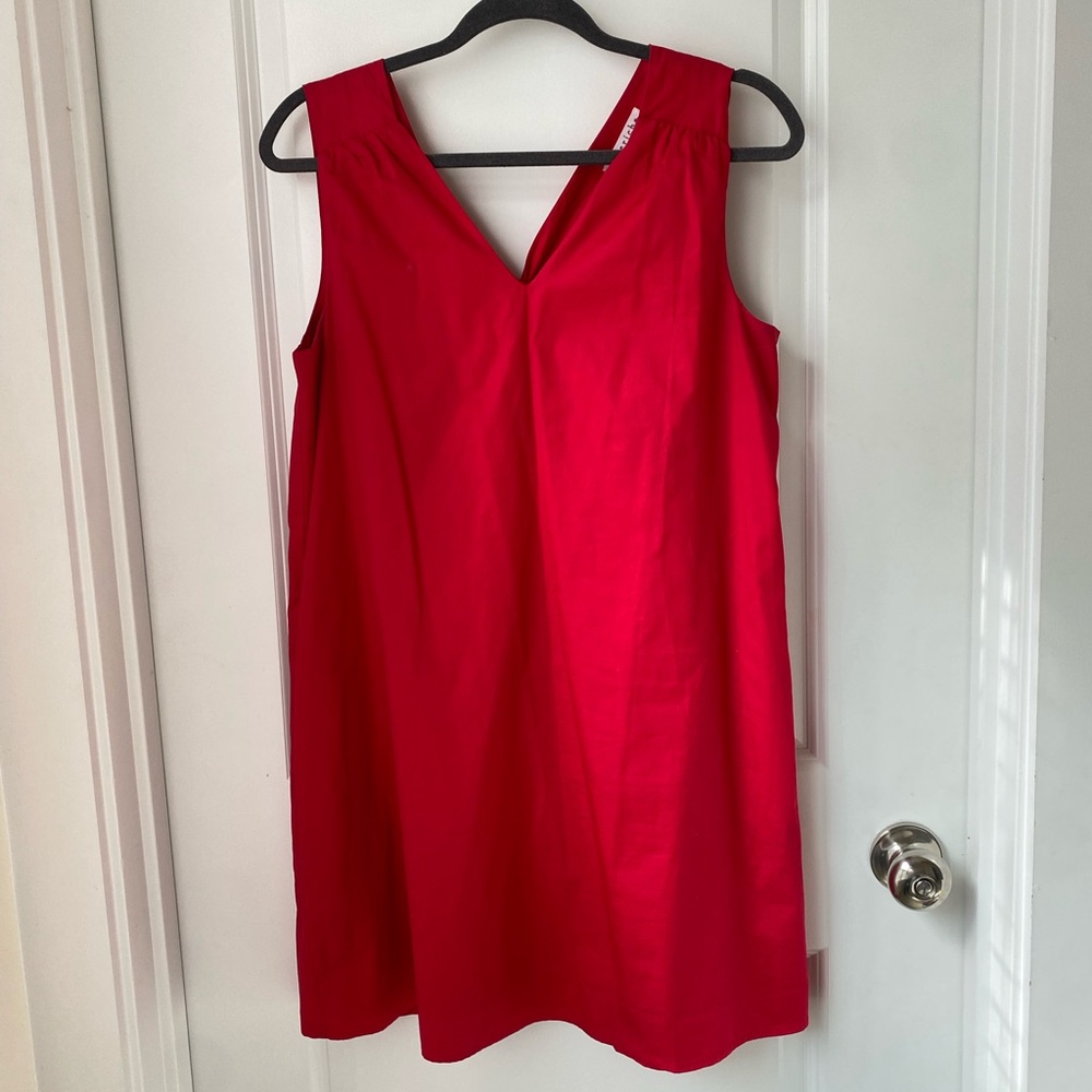 Red dress with pockets